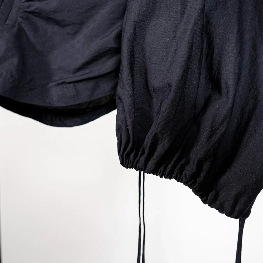 Just Cavalli Black Off Shoulder Ruched Blouse Size 4 | Designer Long Sleeve Top - Picture 5 of 5